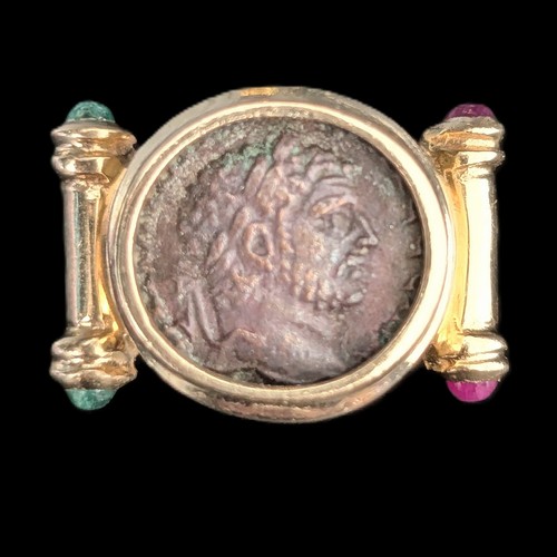 Roman coin cocktail ring - roman,