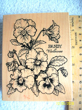 Pansy.. . PSX Rubber stamp. Beautiful Design . Decoupages well..ref R5
