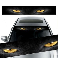 Car Front Windshield Sticker Yellow Eye Leopard Graphics Vinyl 3D Sunshade Decal