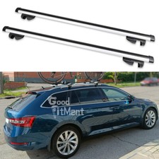 48" Lockable Roof Rack Cross Bars Cargo Carrier For Skoda Superb Estate MK2 MK3