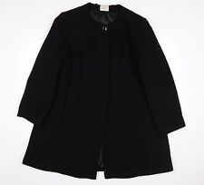 Eastex Women's Black Wool Blend Overcoat Size 18