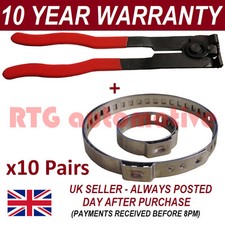 CV BOOT CLAMPS PAIR x10 EAR PLIERS x1 GARAGE TRADE PACK FITS ALL CARS KIT 3.10
