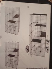 4-Tier Large Cat Cage Metal