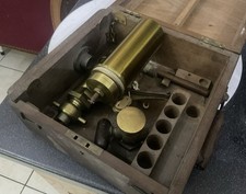 Antique Davis Derby Brass Steam Engine Indictor Dynamometer Boxed