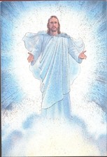 CHRIST,  THE RESURRECTION. 3D - Vintage POSTCARD