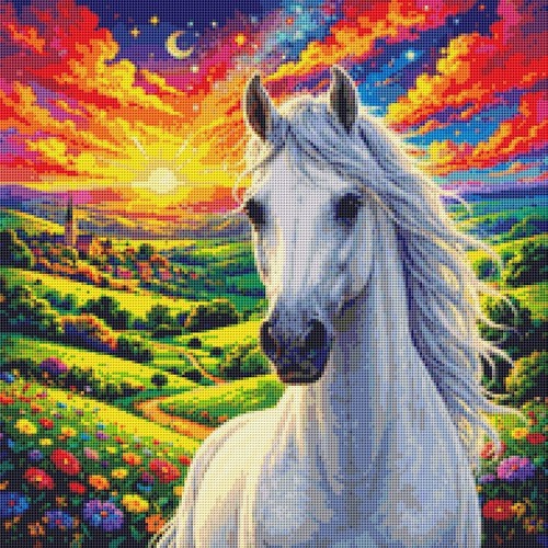 Arabian horse summer - arabian, horse: