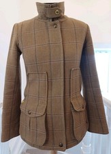 Joules Tweed Field Jacket Size 8 VGC Brown. B15