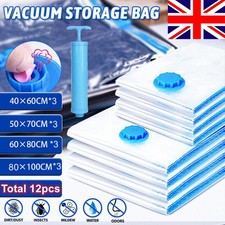 STRONG VACUUM STORAGE BAG SPACE SAVINGS SPACE SAVER BAGS VACUM BAG VACCUM 12PCS