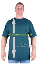 Big Mens BTS Paddy Long Line Extreme Tall T Shirt Nightshirt Sizes M to 8XL 