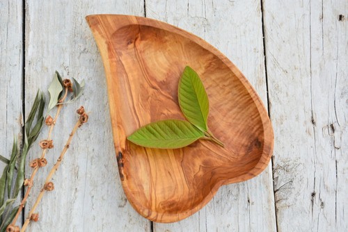 Olive wood bowl tunisian - olive,