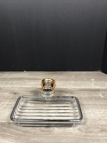 Vtg style soap dish - , chrome