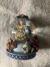 Disney Beauty & the Beast mini snowglobe Princess Belle on a swing approx 2.5"s
