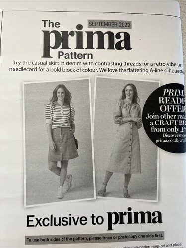 Prima magazine sewing pattern - magazine,