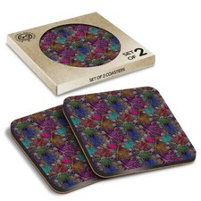 2 x Boxed Square Coasters -