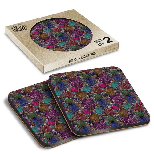 Boxed square coasters - boxed,