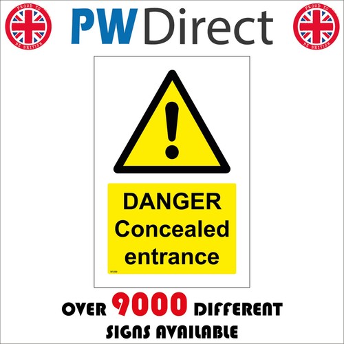 Sign danger concealed entrance - sign,