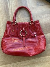 Large Designer Bag In Lipstick Red Leather By TULA