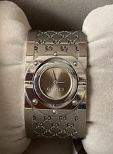 GUCCI Twirl Dress Cuff Stainless Steel Watch - 112 - Wide Style