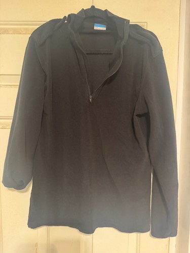 Police black zip up - black,
