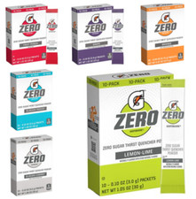 Gatorade Zero Thirst Quencher Powder-10 Sachets .Pick Your Flavour.