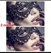 2 x Masquerade Mask lace Fancy