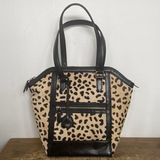 Reiss Cheetah Leather Tote Bag Marlo Print 