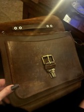 Ruitertassen Vintage Leather Classic Satchel Shoulder Bag