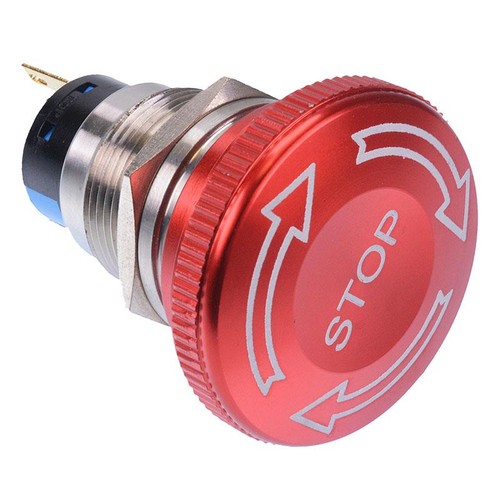 Emergency stop 19mm - stop, push