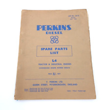 Vintage Perkins Diesel Engine L4 Tractor & Industrial Spare Parts List Farming