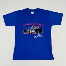 Arrows Vintage Formula One F1 T Shirt Blue Tom Walkinshaw Single Stitch Graphic