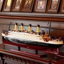 NEW Titanic Model Wooden Sailboat Decoration Living Room Simulation Cruise Ship