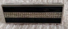 Vintage Silver Tone and Crystal Lip Stick Holder with Mirror