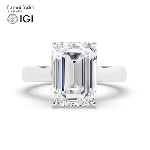 Emerald diamond engagement - diamond,