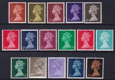 SG723-744 Basic Set of 16 Pre-decimal 1967 Machins Unmounted MINT