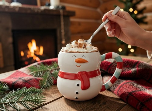 Christmas snowman mug novelty - mug,