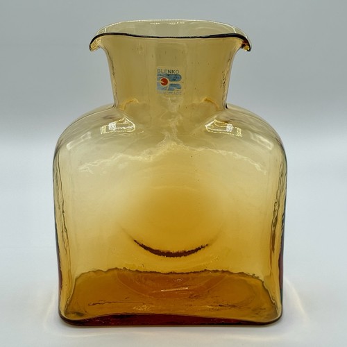 Vintage blenko amber glass - vintage,