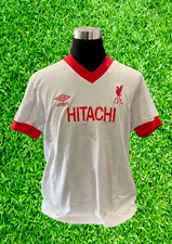 Liverpool FC 1980's White HITACHI Shirt L
