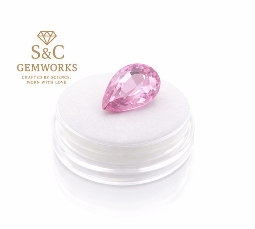 Pink pear teardrop - pear, cut