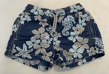 Vilebrequin Boys navy w print swim shorts/ bottoms in 2yrs old