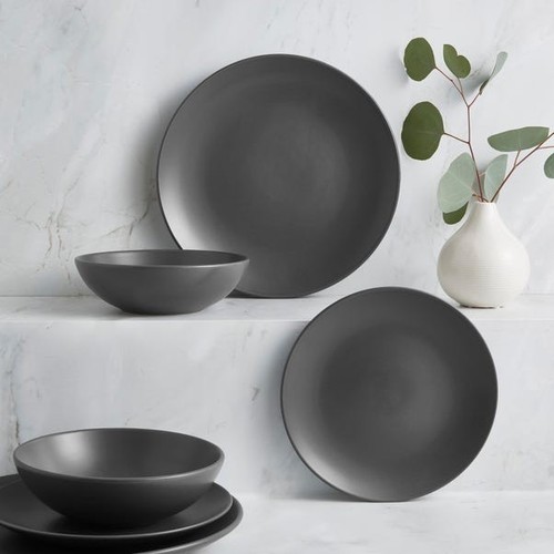 Stoneware piece dinner set - 12,