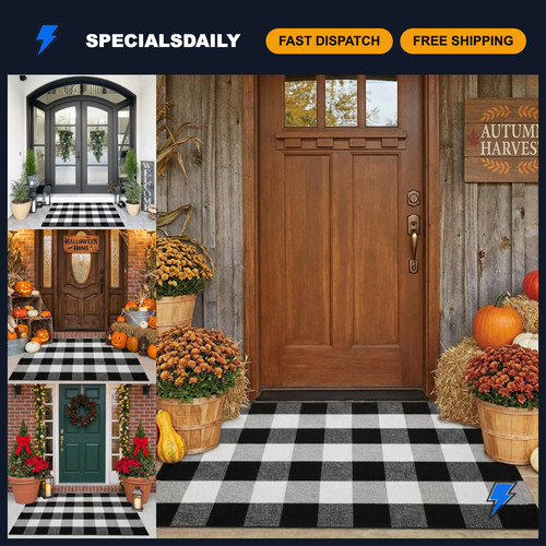 Buffalo plaid outdoor rug - outdoor,