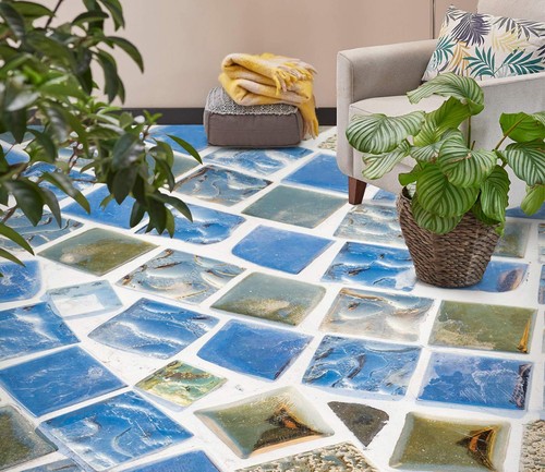 Blue tiles ske1607 floor - 3d,