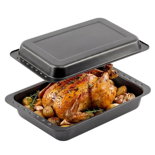 Deep roasting tin with lid - with,