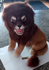 Vintage Lion Sitting Roaring