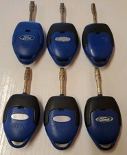 6 X FORD TRANSIT MK7- 3 BUTTON BLUE REMOTE KEY FOB. TESTED. GENUINE. 
