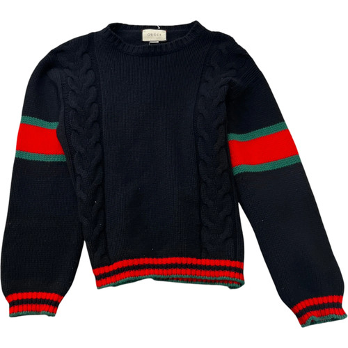 Gucci men cable knit web - gucci, men's