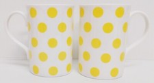 Yellow Spots Mugs Set 2 Bone