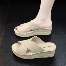 Ladies Memory Foam Sandals Strappy Comfort Cushion Holiday Open Toe Flat Slide