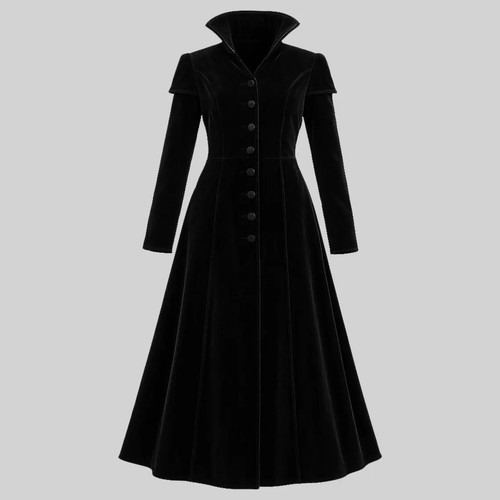 Women black velvet gothic - velvet,