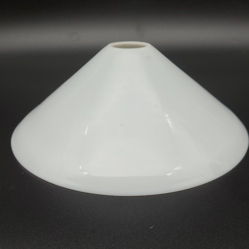 Vintage conical white glass - conical,